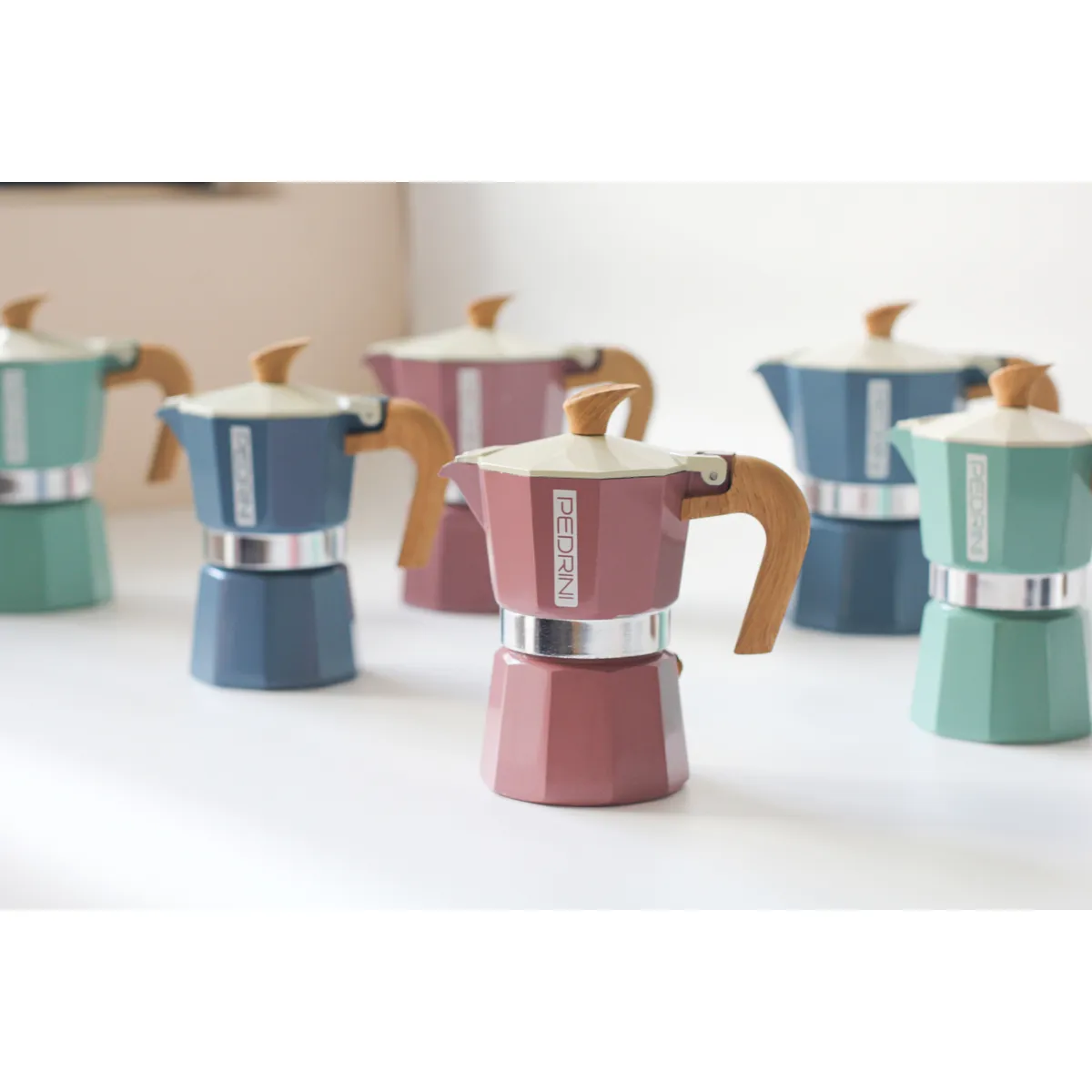 PEDRINI Bộ 3 Gioăng & 1 Lọc Thay Thế Kaffettiera Ấm Pha Cà Phê 6 Tách