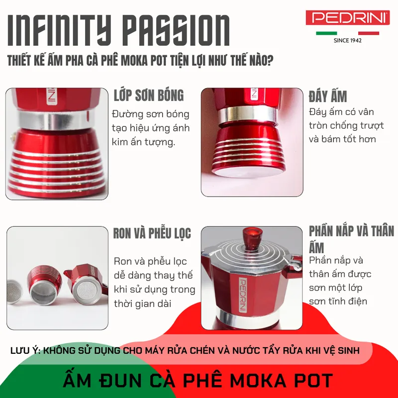 PEDRINI Replacement Funnel Kaffettiera Coffee Maker 1 Cup 13