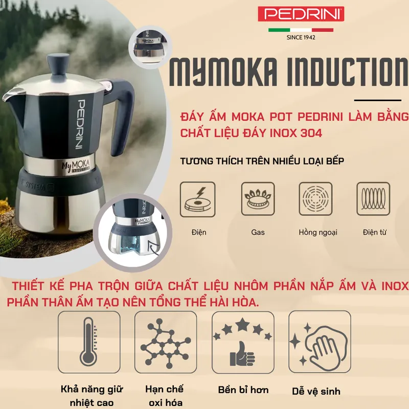 PEDRINI Replacement Funnel Kaffettiera Coffee Maker 6 Cups 12