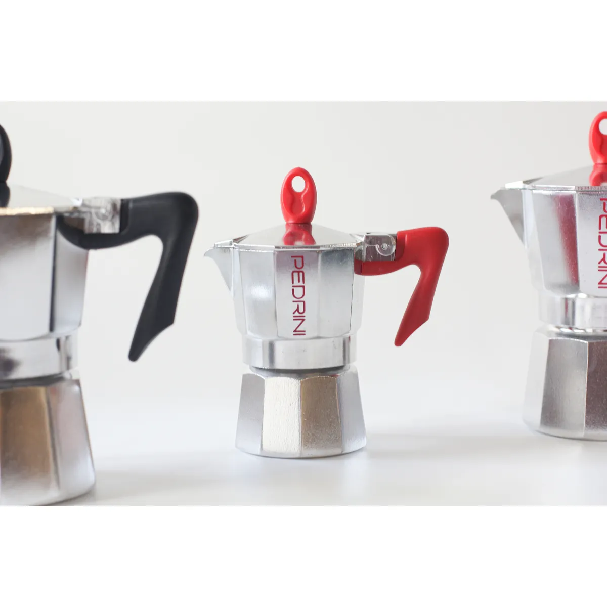 PEDRINI Tay Cầm Thay Thế Kaffettiera Ấm Pha Cà Phê 2 Tách - Đỏ