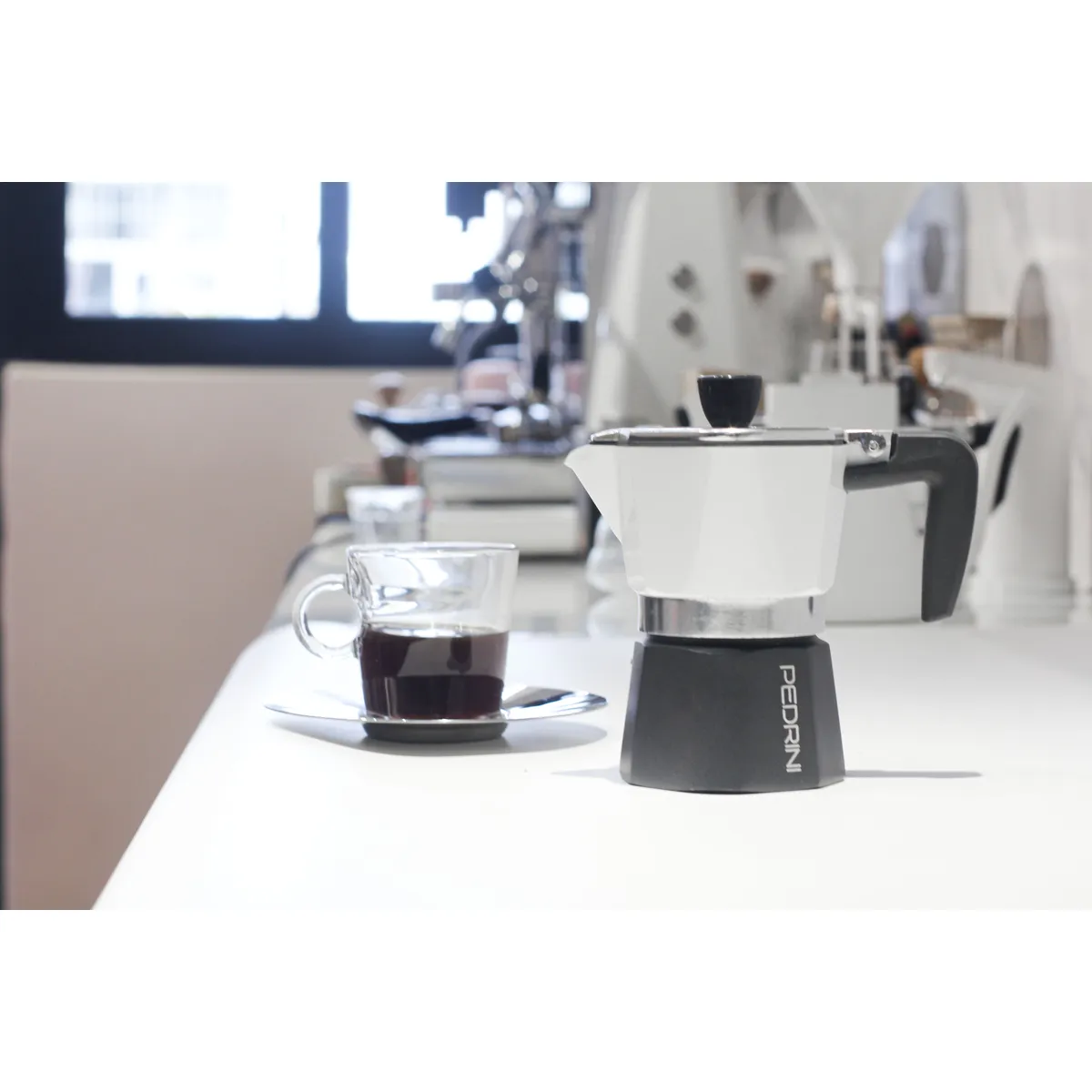 PEDRINI Sei Moka plus Ấm Pha Cà Phê 3 Tách - Nhôm Sơn